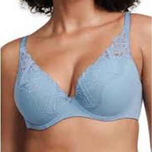 CHANTELLE underwire Lingerie Orangerie Dream Plunge T-Shirt Bra Size 34C NWT